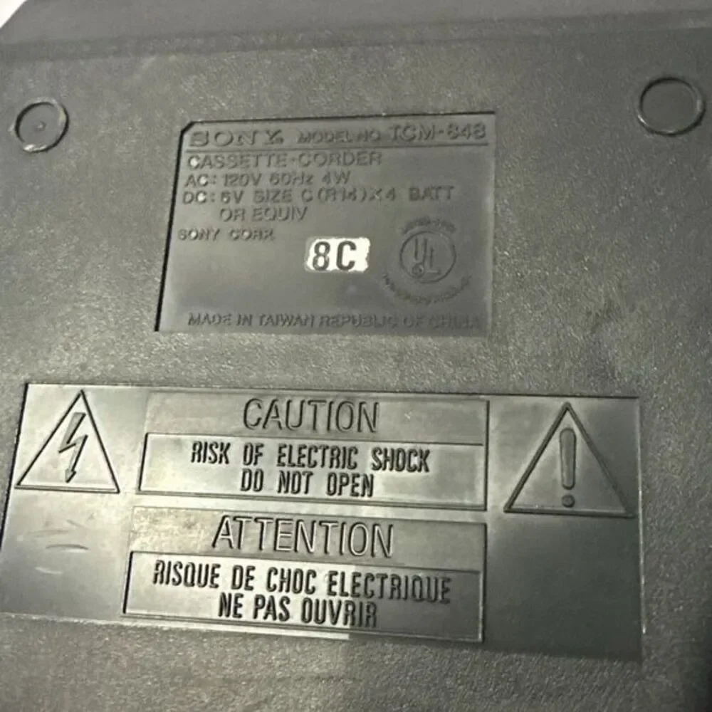 Sony‎ Cassette Corder TCM-848 W/counter-parts Or Repair